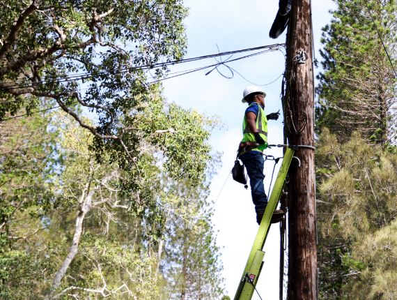Technician on Pole