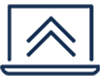 Laptop Upload Speed Icon
